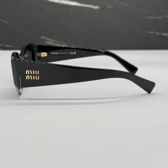 NEW MIU MIU WOMEN MU06YS 1AB5S0 SUNGLASSES BLACK EYEWEAR SMU 06Y 1AB5S0 - Picture 7 of 11